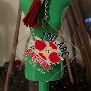 You Are Awesome to the Core Funny Teacher Acrylic Keychains UV Stickers 1.96"